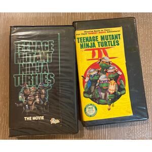 Vintage Teenage Mutant Ninja Turtles The Movie VHS Video Tape 1990/Turtles 3 III